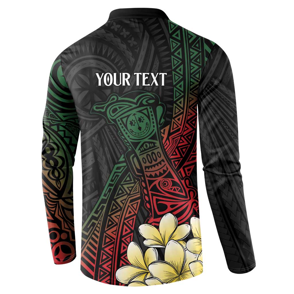 Personalized Papua New Guinea Button Sweatshirt Kundu Drum Motifs - Sepik Colors LT7 - Polynesian Pride