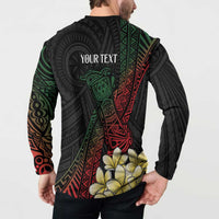 Personalized Papua New Guinea Button Sweatshirt Kundu Drum Motifs - Sepik Colors LT7 - Polynesian Pride