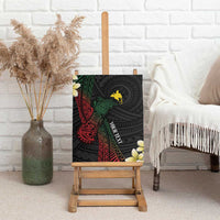 Personalized Papua New Guinea Canvas Wall Art Kundu Drum Motifs - Sepik Colors LT7 - Polynesian Pride