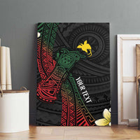 Personalized Papua New Guinea Canvas Wall Art Kundu Drum Motifs - Sepik Colors LT7 - Polynesian Pride