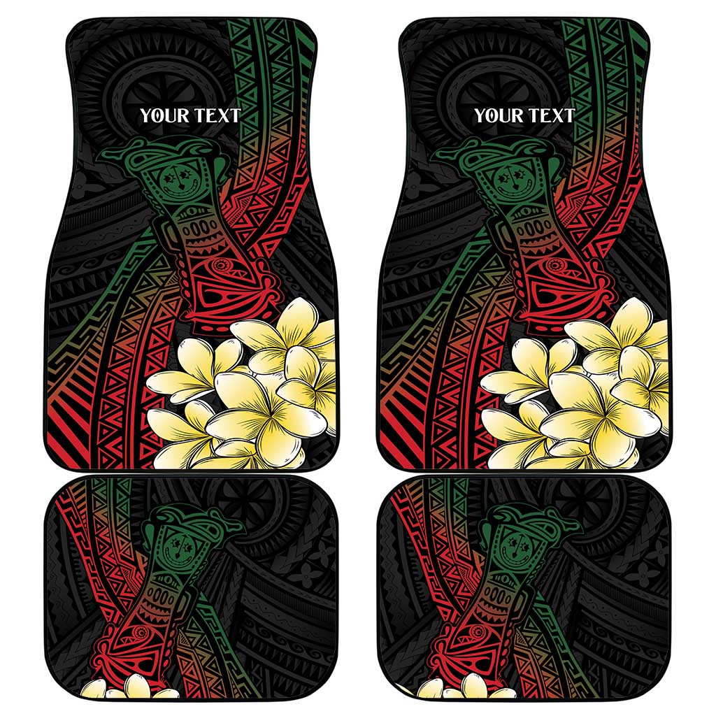 Personalized Papua New Guinea Car Mats Kundu Drum Motifs - Sepik Colors LT7 - Polynesian Pride