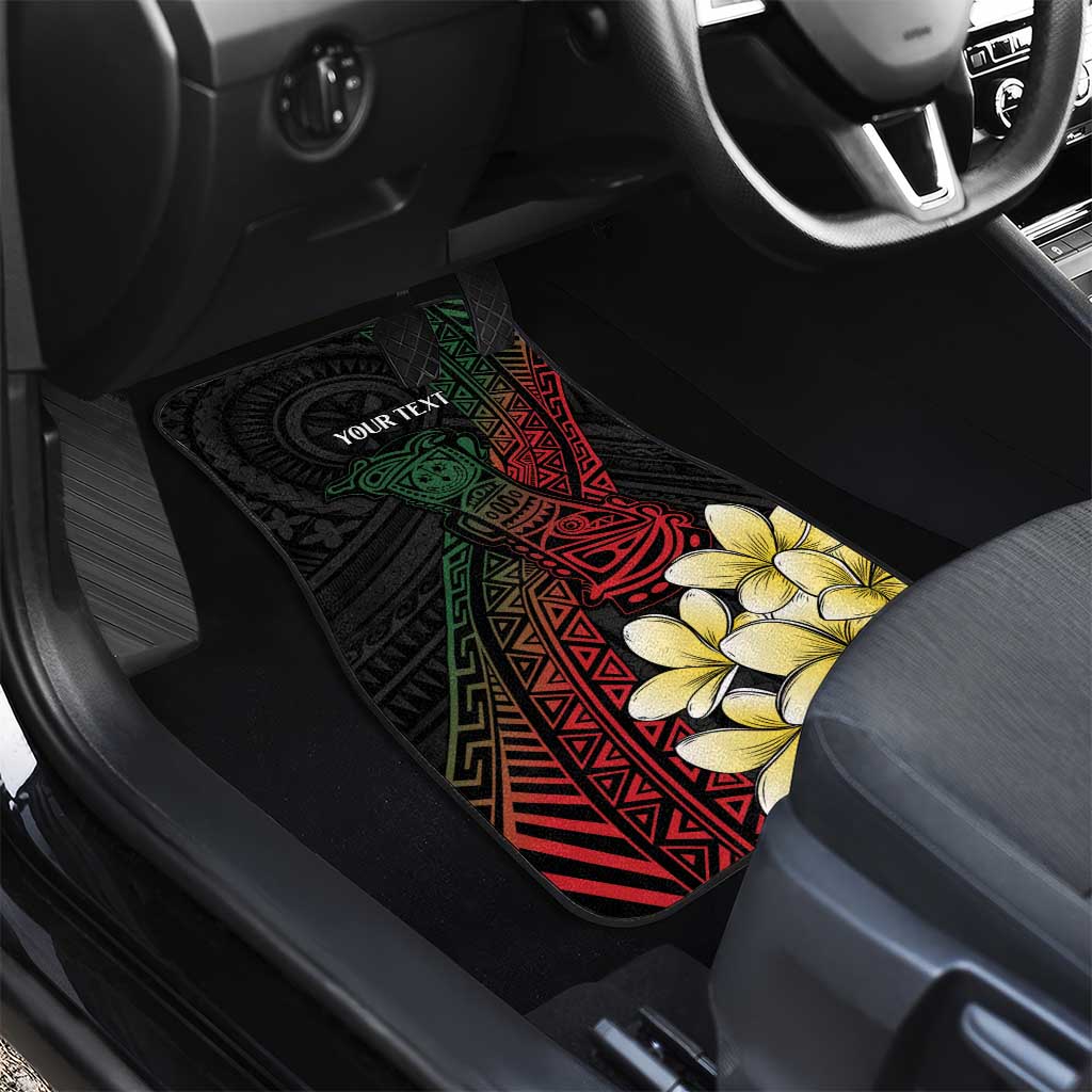 Personalized Papua New Guinea Car Mats Kundu Drum Motifs - Sepik Colors LT7 - Polynesian Pride