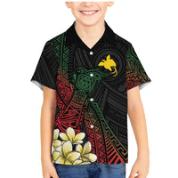 Personalized Papua New Guinea Family Matching Mermaid Dress and Hawaiian Shirt Kundu Drum Motifs - Sepik Colors
