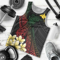 Personalized Papua New Guinea Men Tank Top Kundu Drum Motifs - Sepik Colors LT7 - Polynesian Pride