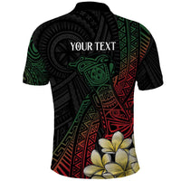 Personalized Papua New Guinea Polo Shirt Kundu Drum Motifs - Sepik Colors