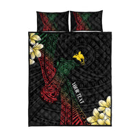 Personalized Papua New Guinea Quilt Bed Set Kundu Drum Motifs - Sepik Colors LT7 - Polynesian Pride