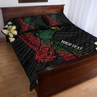 Personalized Papua New Guinea Quilt Bed Set Kundu Drum Motifs - Sepik Colors LT7 - Polynesian Pride