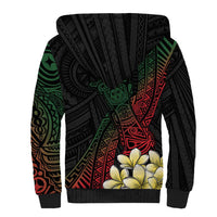 Personalized Papua New Guinea Sherpa Hoodie Kundu Drum Motifs - Sepik Colors LT7 - Polynesian Pride