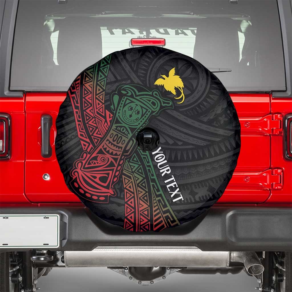 Personalized Papua New Guinea Spare Tire Cover Kundu Drum Motifs - Sepik Colors LT7 - Polynesian Pride