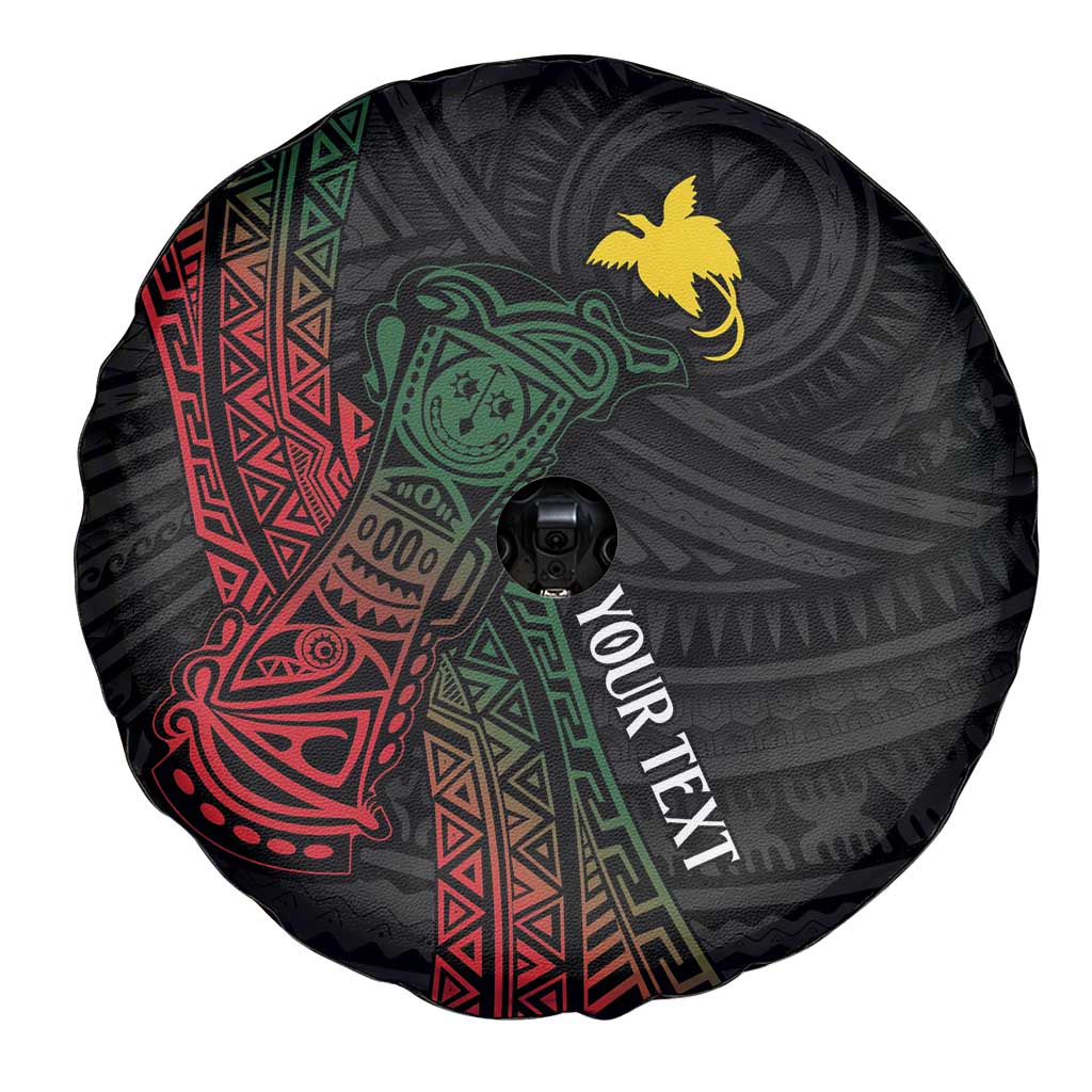Personalized Papua New Guinea Spare Tire Cover Kundu Drum Motifs - Sepik Colors LT7 - Polynesian Pride