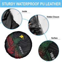 Personalized Papua New Guinea Spare Tire Cover Kundu Drum Motifs - Sepik Colors LT7 - Polynesian Pride