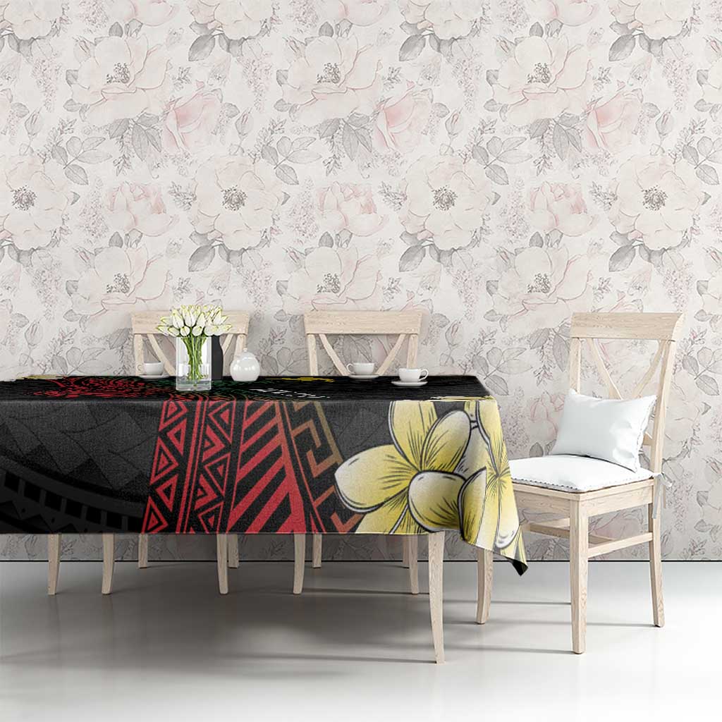 Personalized Papua New Guinea Tablecloth Kundu Drum Motifs - Sepik Colors LT7 - Polynesian Pride