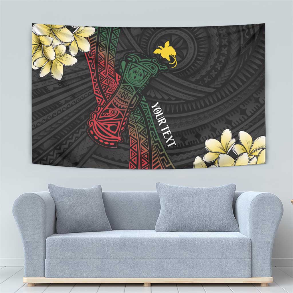 Personalized Papua New Guinea Tapestry Kundu Drum Motifs - Sepik Colors