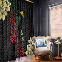 Personalized Papua New Guinea Window Curtain Kundu Drum Motifs - Sepik Colors LT7 - Polynesian Pride