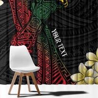 Personalized Papua New Guinea Window Curtain Kundu Drum Motifs - Sepik Colors LT7 - Polynesian Pride