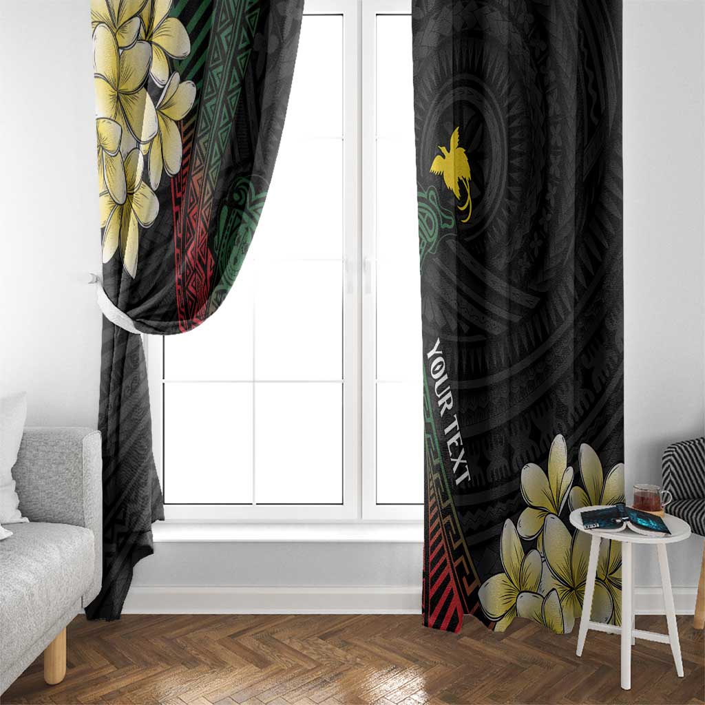 Personalized Papua New Guinea Window Curtain Kundu Drum Motifs - Sepik Colors LT7 - Polynesian Pride
