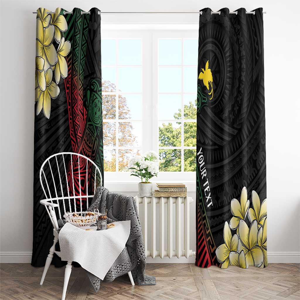 Personalized Papua New Guinea Window Curtain Kundu Drum Motifs - Sepik Colors LT7 - Polynesian Pride