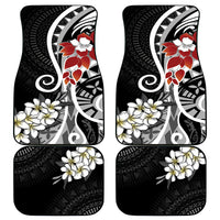 Bula Fiji Tagimaucia Mix Plumeria Masi Tapa Car Mats Black LT7 - Polynesian Pride