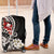 Bula Fiji Tagimaucia Mix Plumeria Masi Tapa Luggage Cover Black