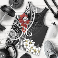 Bula Fiji Tagimaucia Mix Plumeria Masi Tapa Men Tank Top Black LT7 - Polynesian Pride