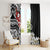 Bula Fiji Tagimaucia Mix Plumeria Masi Tapa Window Curtain Black