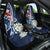 Bula Fiji Tagimaucia Mix Plumeria Masi Tapa Car Seat Cover Blue