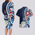 Bula Fiji Tagimaucia Mix Plumeria Masi Tapa Couples Matching Long Sleeve Bodycon Dress and Hawaiian Shirt Blue LT7 - Polynesian Pride