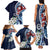 Bula Fiji Tagimaucia Mix Plumeria Masi Tapa Family Matching Tank Maxi Dress and Hawaiian Shirt Blue LT7 - Polynesian Pride