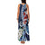 Bula Fiji Tagimaucia Mix Plumeria Masi Tapa Family Matching Tank Maxi Dress and Hawaiian Shirt Blue LT7 - Polynesian Pride