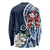 Bula Fiji Tagimaucia Mix Plumeria Masi Tapa Long Sleeve Shirt Blue LT7 - Polynesian Pride