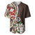 Bula Fiji Tagimaucia Mix Plumeria Masi Tapa Baseball Jersey Brown LT7 Brown - Polynesian Pride