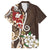 Bula Fiji Tagimaucia Mix Plumeria Masi Tapa Family Matching Off Shoulder Long Sleeve Dress and Hawaiian Shirt Brown LT7 Dad's Shirt - Short Sleeve Brown - Polynesian Pride