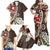 Bula Fiji Tagimaucia Mix Plumeria Masi Tapa Family Matching Off Shoulder Maxi Dress and Hawaiian Shirt Brown LT7 - Polynesian Pride