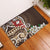 Bula Fiji Tagimaucia Mix Plumeria Masi Tapa Rubber Doormat Brown