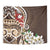 Bula Fiji Tagimaucia Mix Plumeria Masi Tapa Tapestry Brown