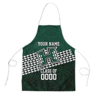 Hawaii Rainbow Warriors Alumni Custom Apron Kanaka Arrows Tropical Vibes LT7 Green - Polynesian Pride