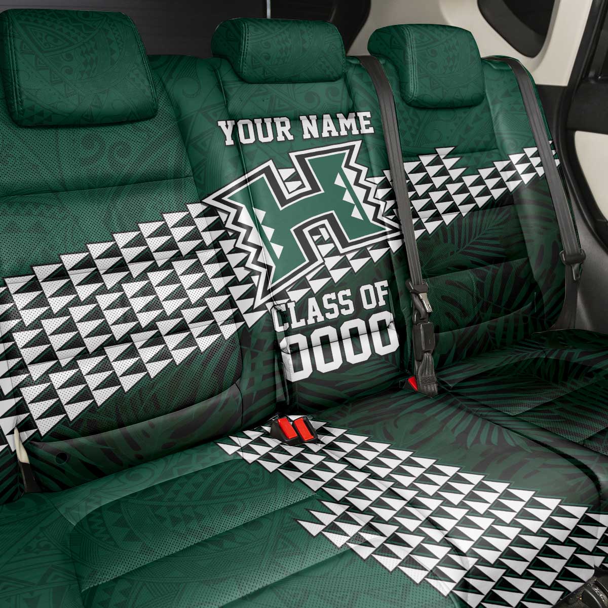 Hawaii Rainbow Warriors Alumni Custom Back Car Seat Cover Kanaka Arrows Tropical Vibes LT7 - Polynesian Pride