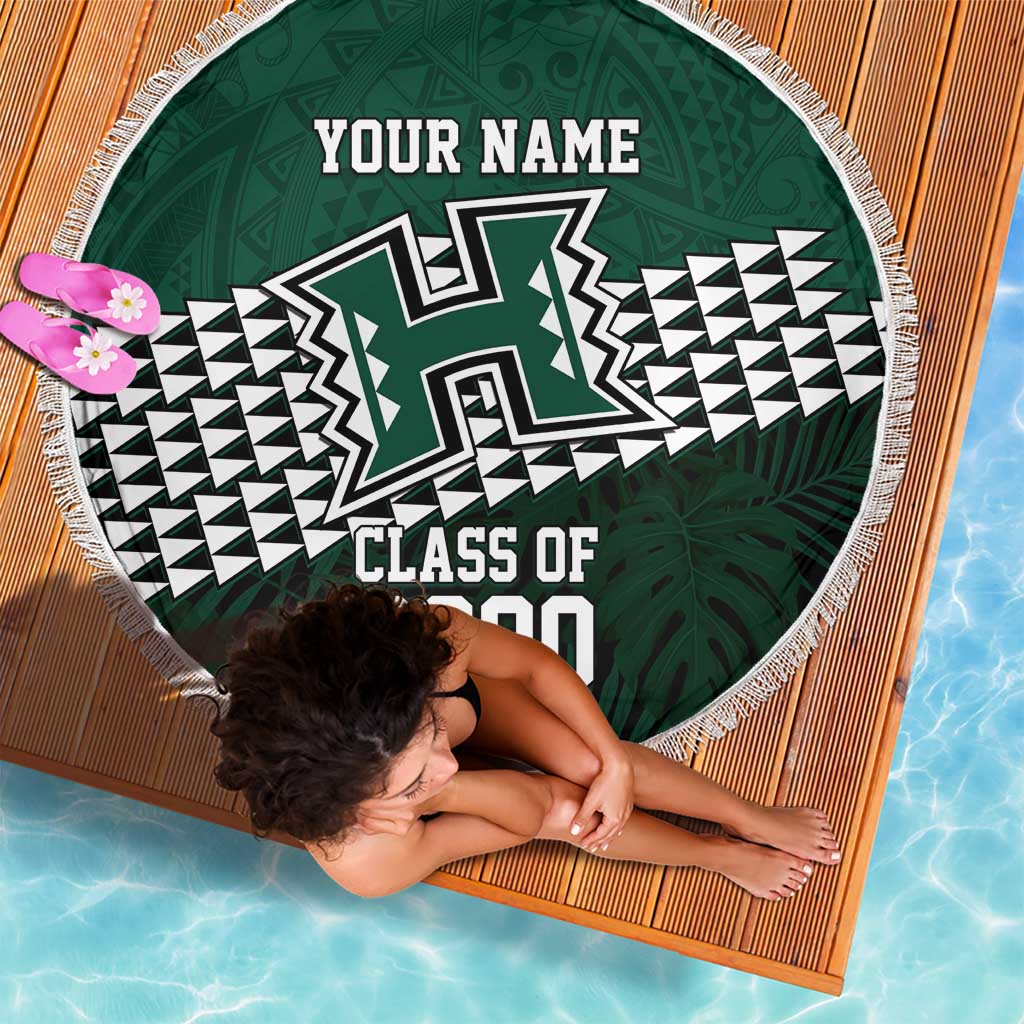 Hawaii Rainbow Warriors Alumni Custom Beach Blanket Kanaka Arrows Tropical Vibes LT7 - Polynesian Pride