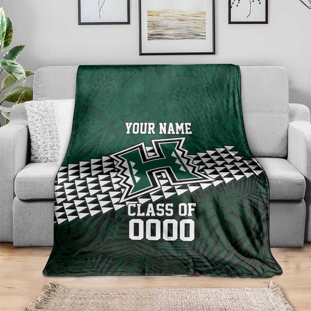 Hawaii Rainbow Warriors Alumni Custom Blanket Kanaka Arrows Tropical Vibes