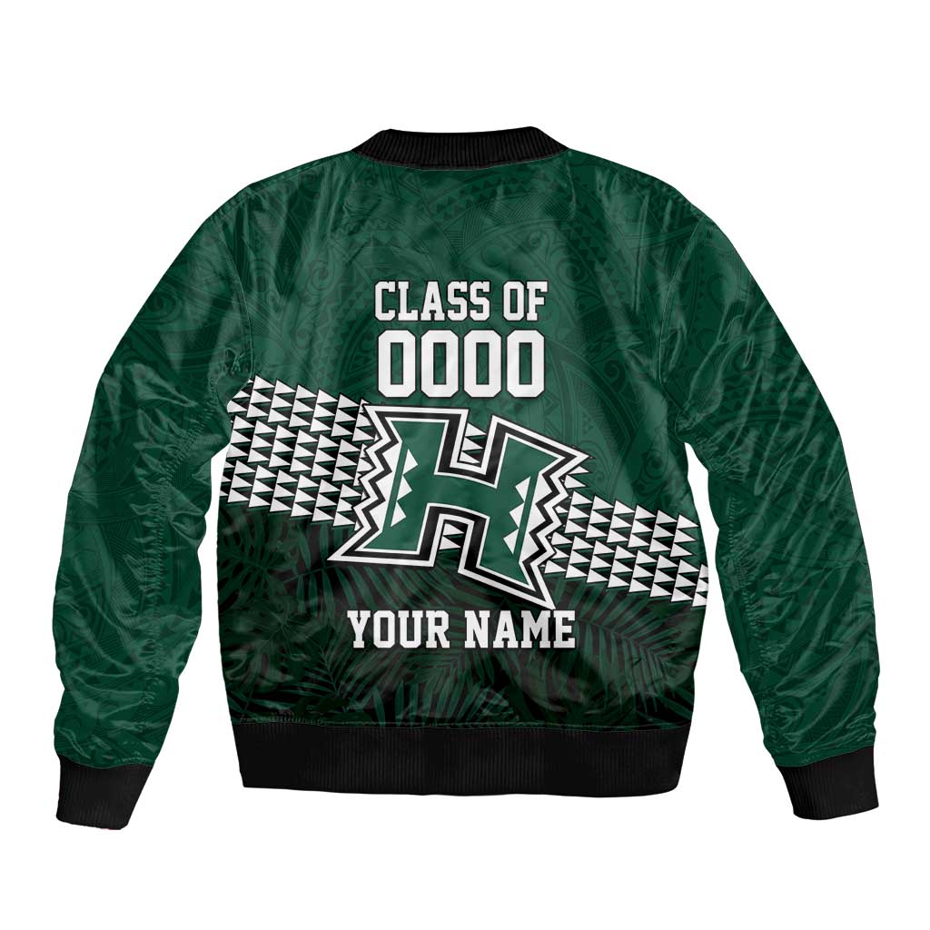 Hawaii Rainbow Warriors Alumni Custom Bomber Jacket Kanaka Arrows Tropical Vibes LT7 - Polynesian Pride