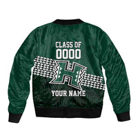 Hawaii Rainbow Warriors Alumni Custom Bomber Jacket Kanaka Arrows Tropical Vibes LT7 - Polynesian Pride