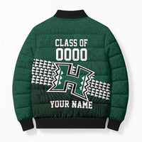 Hawaii Rainbow Warriors Alumni Custom Bomber Puffer Jacket Kanaka Arrows Tropical Vibes LT7 - Polynesian Pride