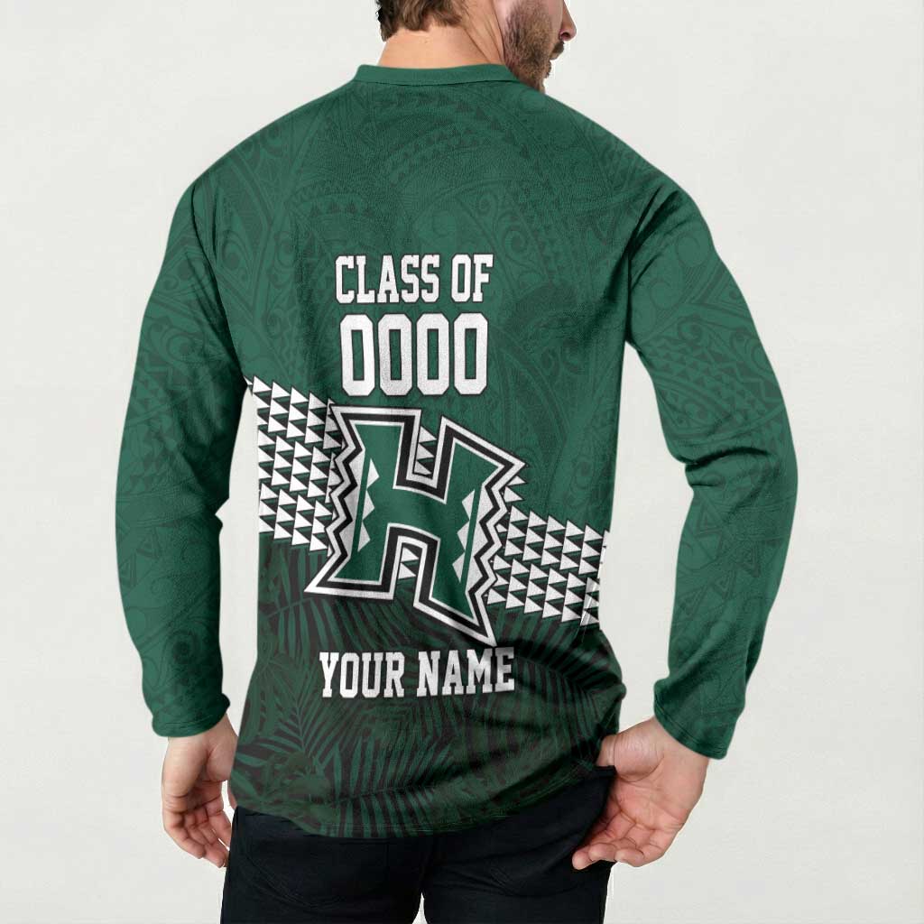 Hawaii Rainbow Warriors Alumni Custom Button Sweatshirt Kanaka Arrows Tropical Vibes