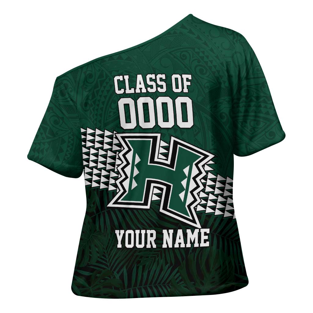 Hawaii Rainbow Warriors Alumni Custom Cross Shoulder Shirt Kanaka Arrows Tropical Vibes LT7 - Polynesian Pride