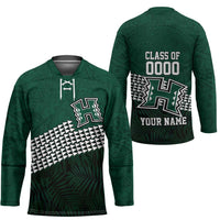 Hawaii Rainbow Warriors Alumni Custom Hockey Jersey Kanaka Arrows Tropical Vibes LT7 - Polynesian Pride
