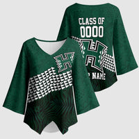 Hawaii Rainbow Warriors Alumni Custom Kimono Sleeve Blouse Kanaka Arrows Tropical Vibes LT7 - Polynesian Pride
