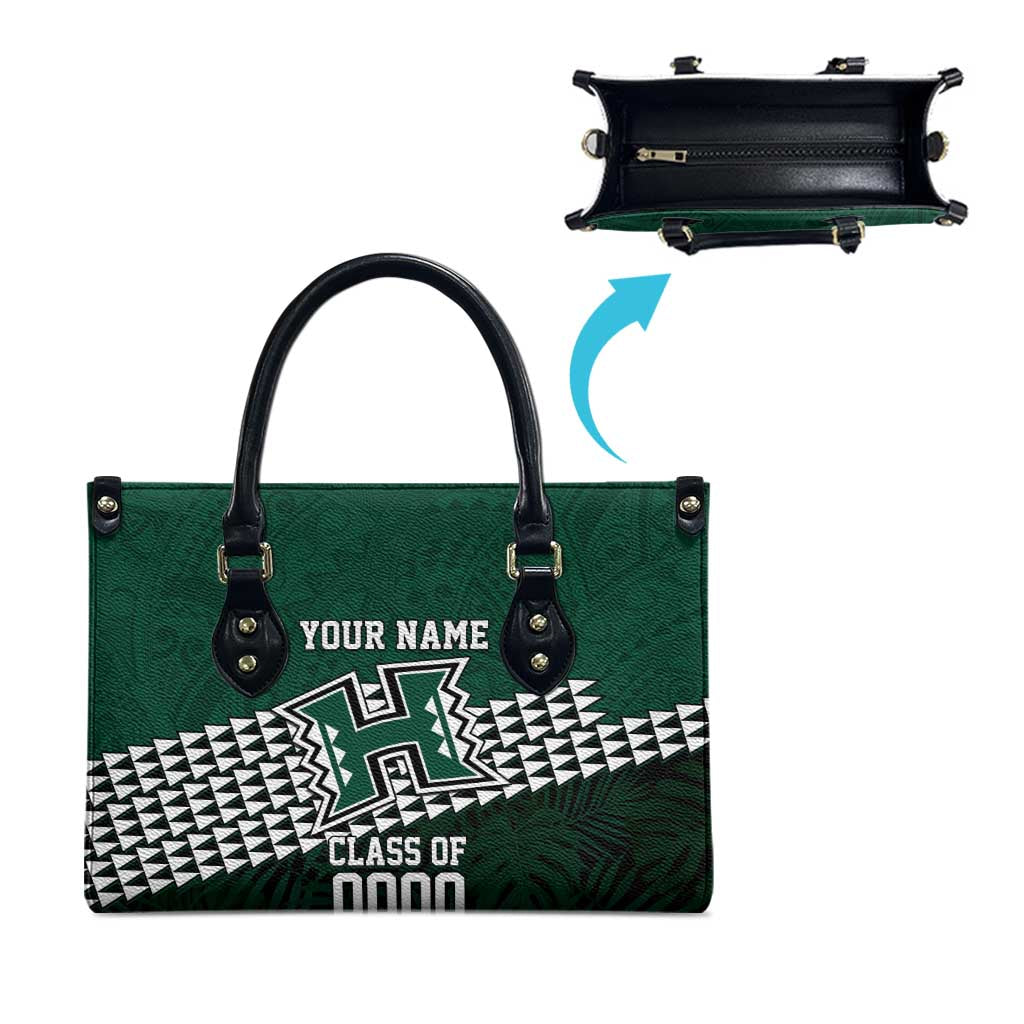 Hawaii Rainbow Warriors Alumni Custom Leather Bag Kanaka Arrows Tropical Vibes LT7 - Polynesian Pride