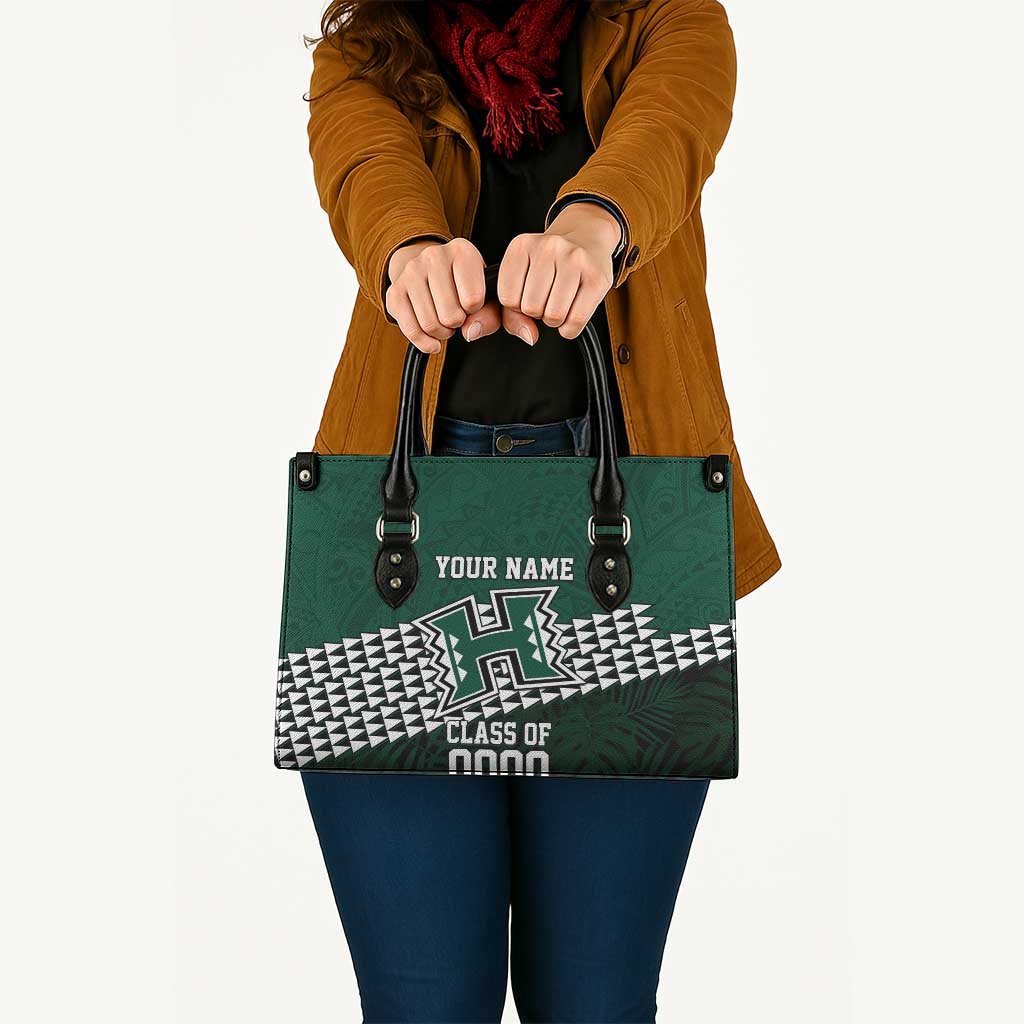 Hawaii Rainbow Warriors Alumni Custom Leather Bag Kanaka Arrows Tropical Vibes LT7 - Polynesian Pride