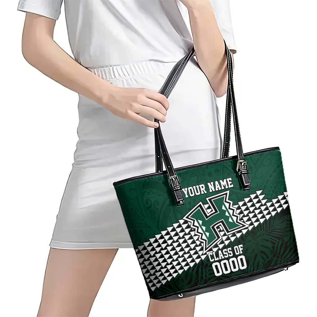 Hawaii Rainbow Warriors Alumni Custom Leather Tote Bag Kanaka Arrows Tropical Vibes LT7 - Polynesian Pride