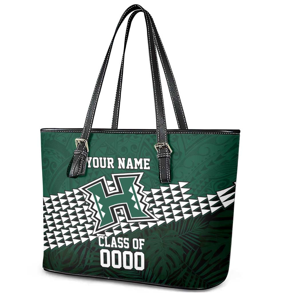 Hawaii Rainbow Warriors Alumni Custom Leather Tote Bag Kanaka Arrows Tropical Vibes LT7 - Polynesian Pride